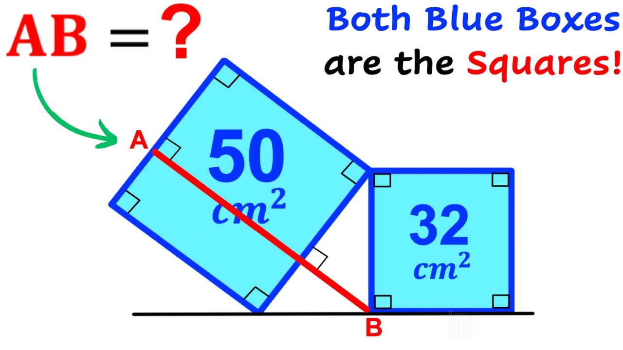 Вы можете найти длину AB? | (Квадраты) | 