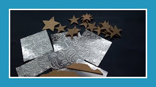 METAL EMBOSSING ON WOODEN CUTOUTS