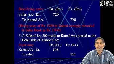 Rectification of Errors (Part-1) | B.Com.Students BCOC-131 | Prof. Sunil Gupta | IGNOU