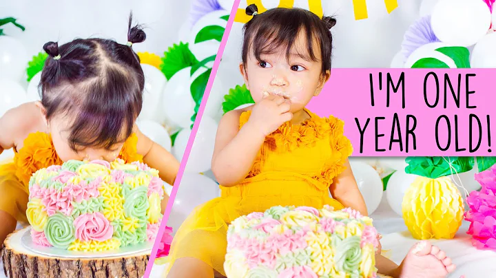 DIY Hawaiian 1st Birthday Cake Smash |  The Ortiz’ VLOG 15