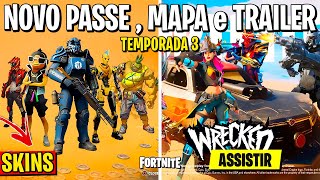 CONHEÇA A NOVA TEMPORADA 3 do CAPÍTULO 5 do FORTNITE! (SKINS PASSE, HORA DO UPDATE e MUDANÇAS MAPA)