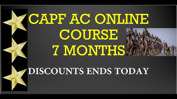 HOW TO USE STUDENTS PORTAL ONLINE COURSE UPSC CAPF AC 2018