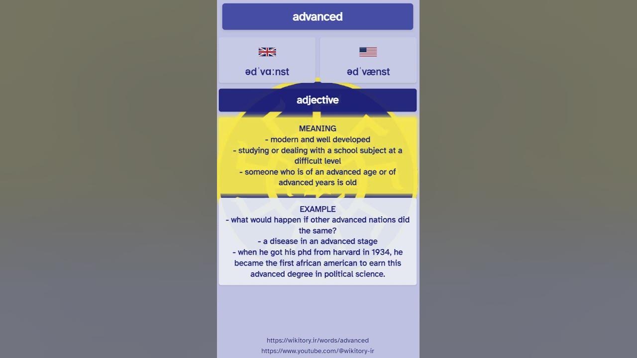 what-does-advanced-mean-quick-english-vocabulary-youtube