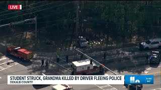 Teen hurt, grandmother killed by driver fleeing from police: authorities