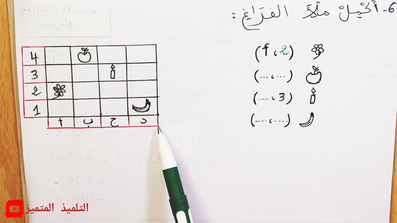 تمارين عن المرصوفة و التمثيلات البيانية للسنة الثالثة ابتدائي