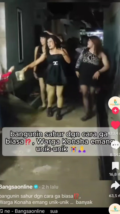 bangunin orang sahur yang unik #shorts #reactionvideo #bencong #waria #warialucu #fypyoutube #lucu