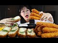 치즈돈까스 & 새우튀김 먹방 CHEESE PORK CUTLET & FRIED SHRIMP MUKBANG | ASMR EATING SOUNDS