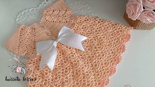 ¡WOW! Patrón de ganchillo de Vestido de bebé de crochet llamativo super fácil #pasoapaso #patterns