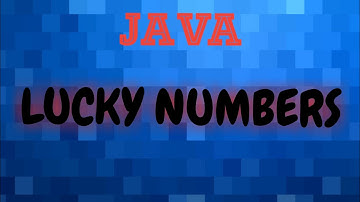LUCKY NUMBERS IN JAVA|| Binod|| Java programming || Hindi || Indo computers