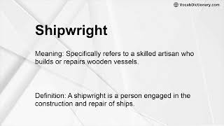 Shipwright Meaning