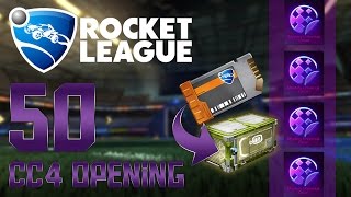 BIGGEST ROCKET LEAGUE CRATE OPENING EVER! - 50 CC4 OPENING - HUNTING FOR NEW MYSTERY DECAL!
