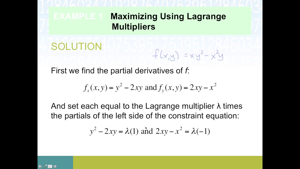 Method of Lagrange Multipliers (Math 242 Sec 7.5 part 1) - YouTube