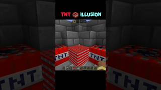 99% Players Fall For This TNT Illusion 😭 #minecraft #illusion #tnt #memes #shorts