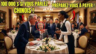 Un millionnaire parie 100 000 $ qu'une serveuse noire ne parle pas chinois— sa réponse fait se lever