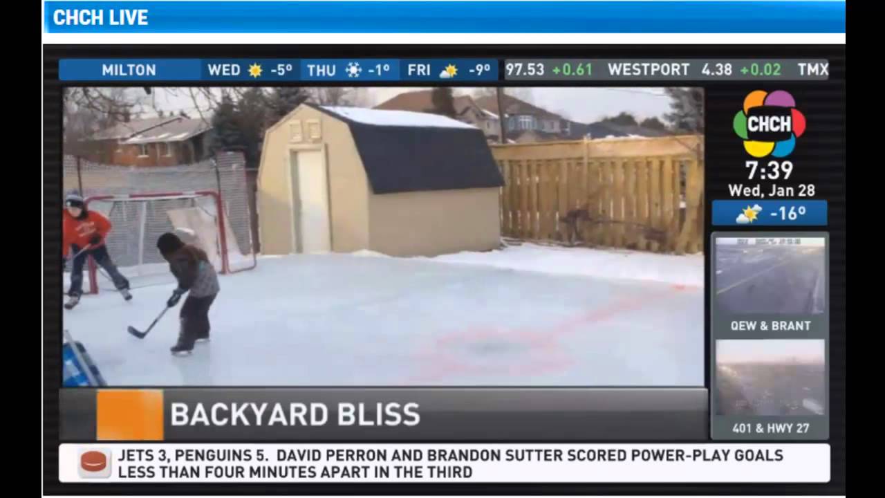 Backyard Ice Rink, Stoney Creek, Ontario YouTube
