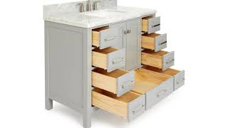 ARIEL Cambridge 43'' W Single Basin Vanity by KitchenSource.com