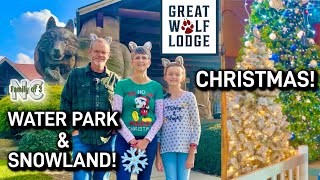 CHRISTMAS🎄Vlog - Great Wolf 🐺 Lodge | Indoor Water 💦 Park | SNOWLAND ❄️ | Concord, NC | Room Tour