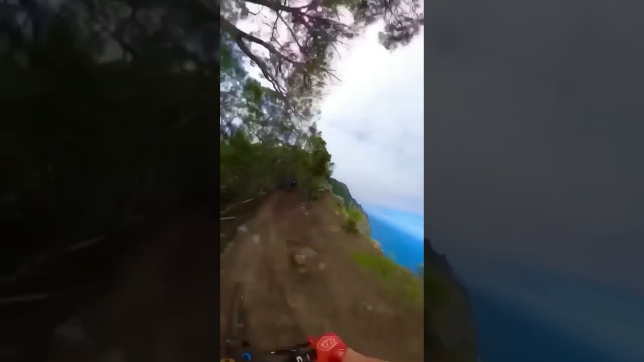 amazing dangerous bike trail at a cliff in madeira portugal @brendog1 @odub_23 on instagram 