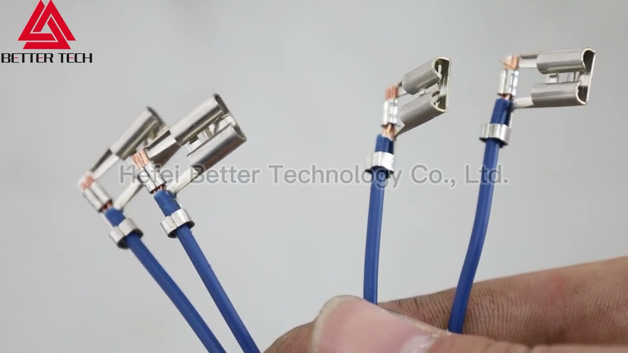 Flag Terminal Crimping Machine Processing Video