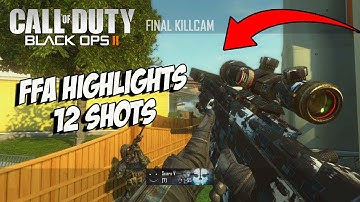 BO2 FFA TRICKSHOT HIGHLIGHTS! (12 SHOTS)