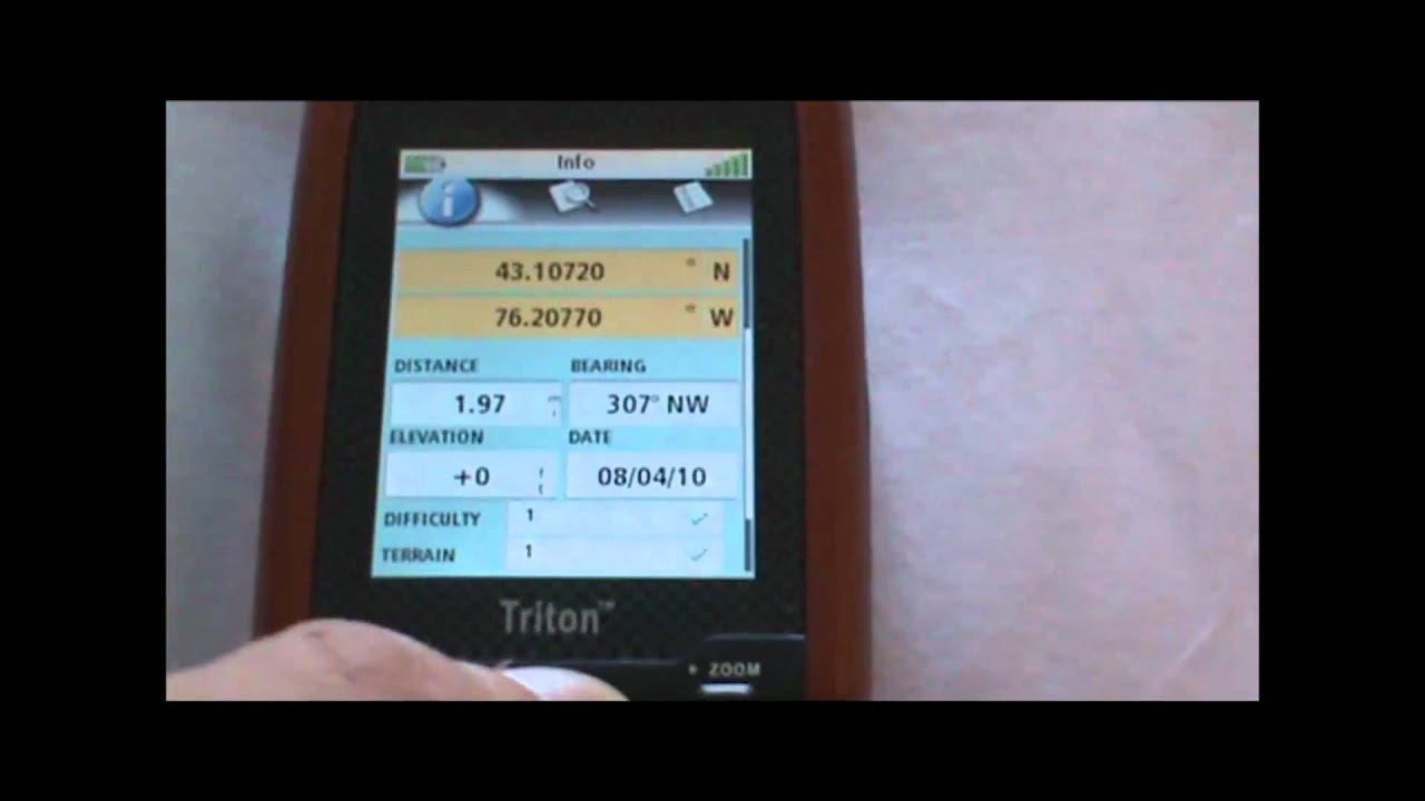 Magellan Triton 300/400/500--Geocaching - YouTube