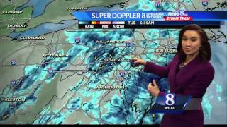 Cold front bringing scattered rain showers or drizzle