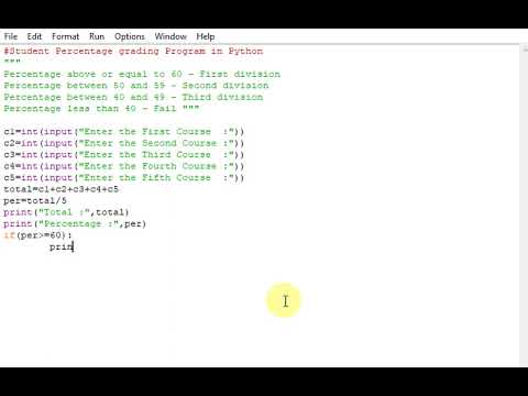Student Percentage grading Program in Python