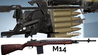 3D Animation: How the Iconic M14 Rifle Works