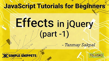 #41 Effects in JQuery Part 1  2019
