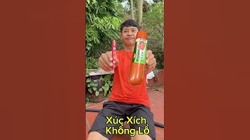 Thử Ăn Xúc Xích Khổng Lồ Chấm Ngập Với Tương Ớt + Muối Ớt Siêu Cay #shorts