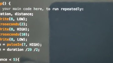 Blinking LED using Ultrasonic sensor