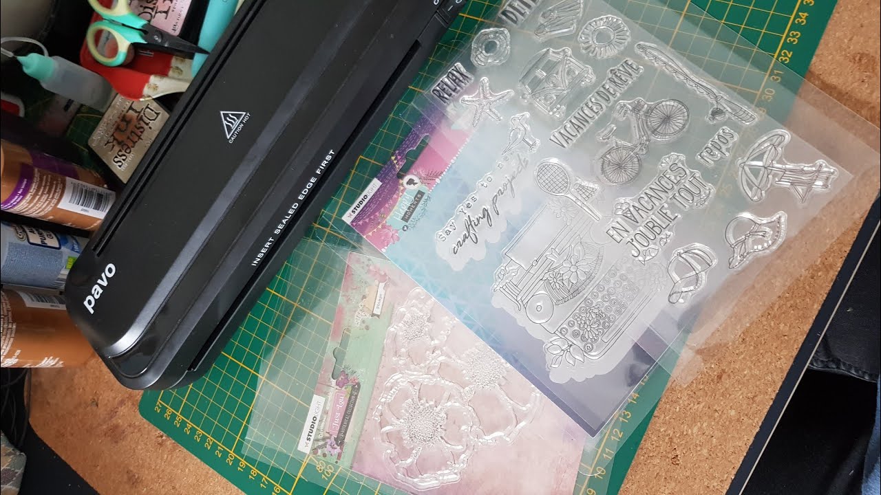 Tuto ensemble..pochette pour ranger dies et tampons...produits ACTION