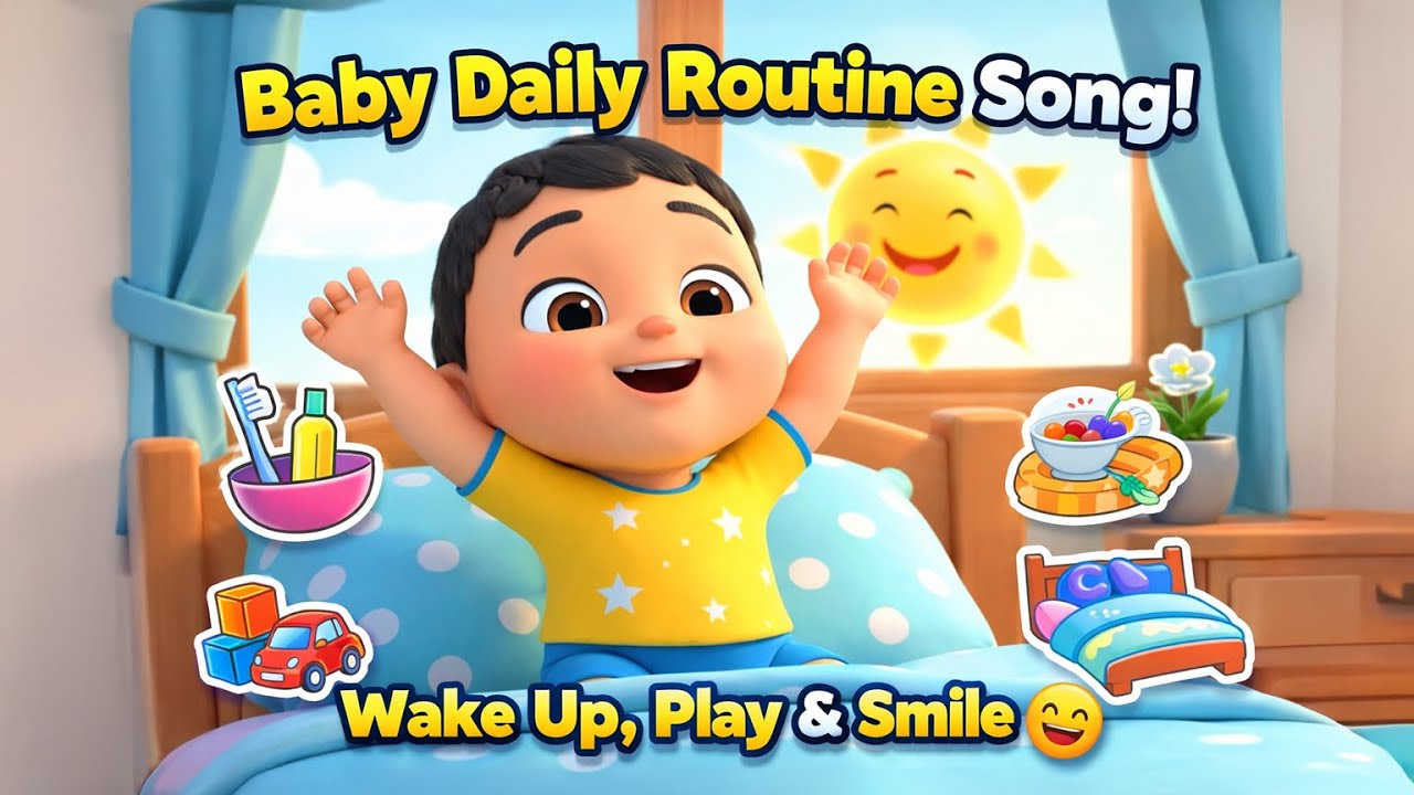 🎵 Baby Daily Routine Song – Hindi Kids Rhymes 🎵 | TinyToonWorld