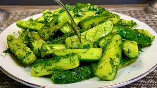 Snack cucumbers in 5 minutes! Very tasty and easy!
