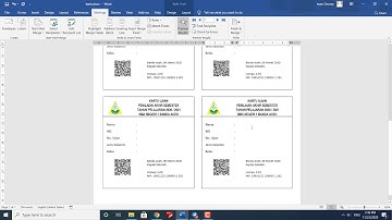 Membuat Kartu Ujian dengan Mail Merge