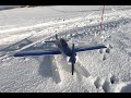 Eflite Sukhoi: short winter flight on icy snow