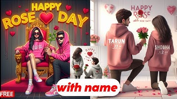 How to Create HAPPY ROSE DAY🌹 Image with Name for Couples | 10x Fast Tutorial