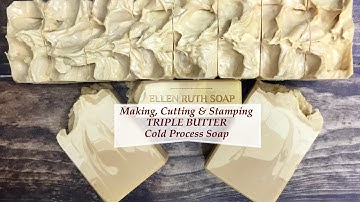Making TRIPLE BUTTER  w/ Mango, Shea & Cocoa Butters + How to get shiny tops | Ellen Ruth Soap
