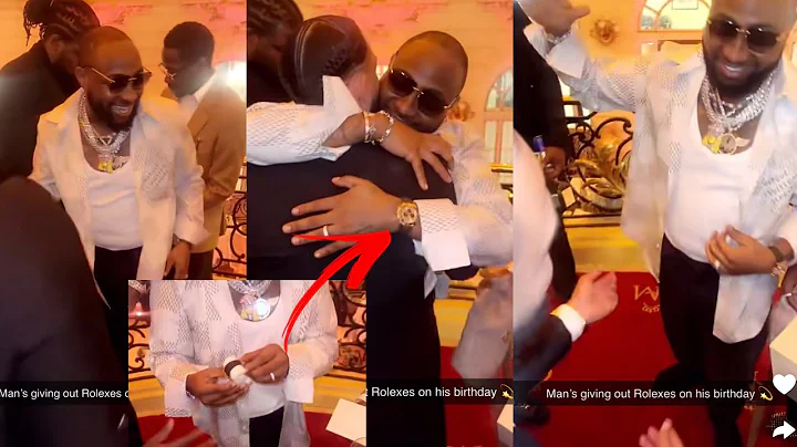Davido Cry as he Receive his First Ever Gift in Spain as Memphis Depay gift him a Rolex Watch