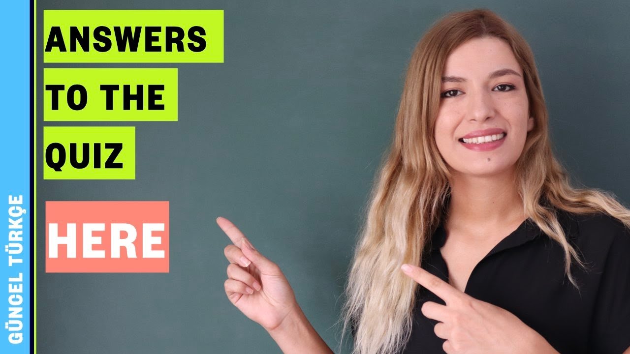 Yabancılar İçin Türkçe A1 | Deneme Sınavı | Açıklamalı Cevaplar