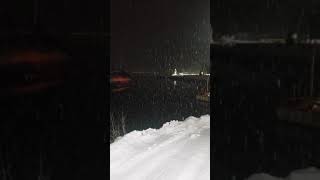 Valdez on a snowy winter night at the Best Western Hotel Harbor View