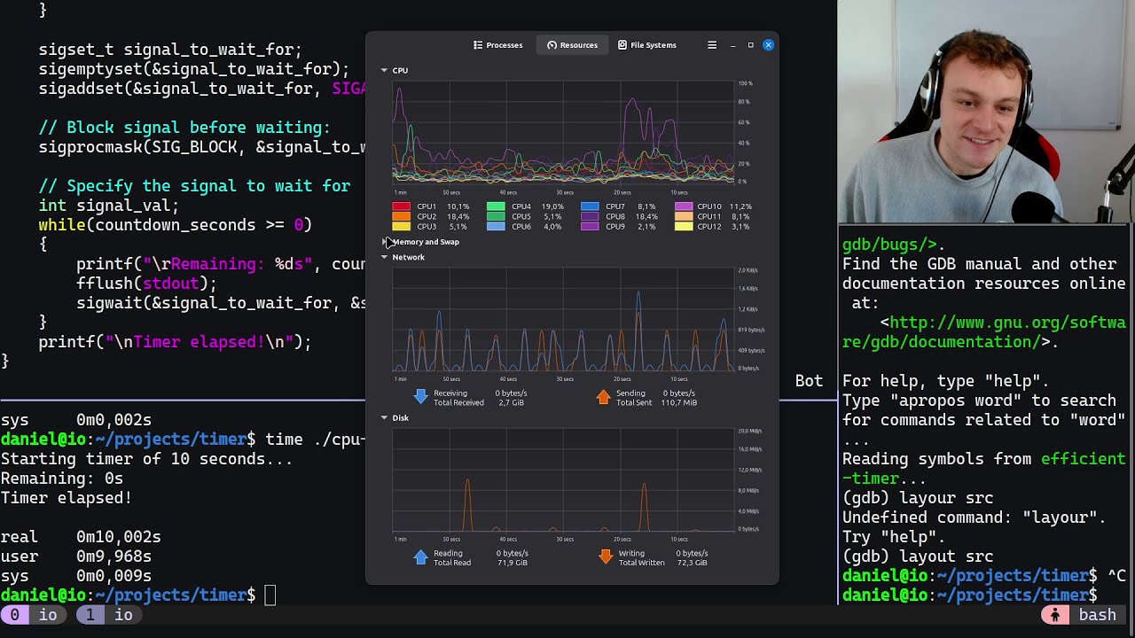 Fixing my 100% CPU-Using Timer in C - YouTube