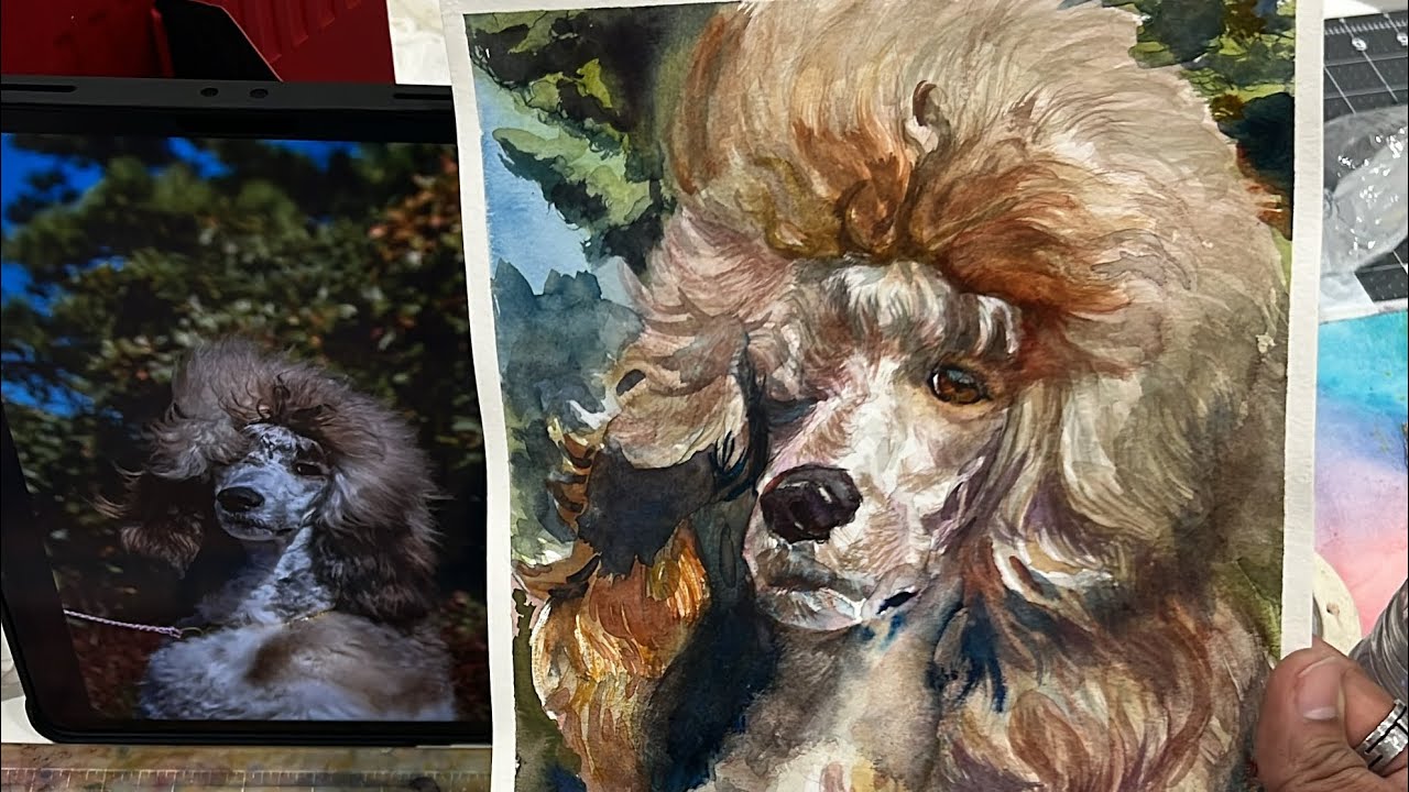 Untaping my piece in Watercolor painting by Alani J