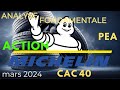 Bourse  analyse fondamentale  action michelin cac 40 pea pneumatiques de vhicules et aronefs