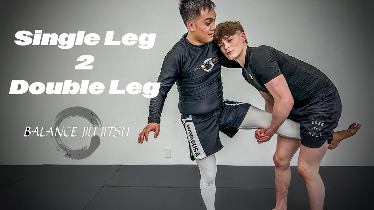 Single to Double Leg Takedown #bjj #jiujitsu #wrestling #takedown - YouTube
