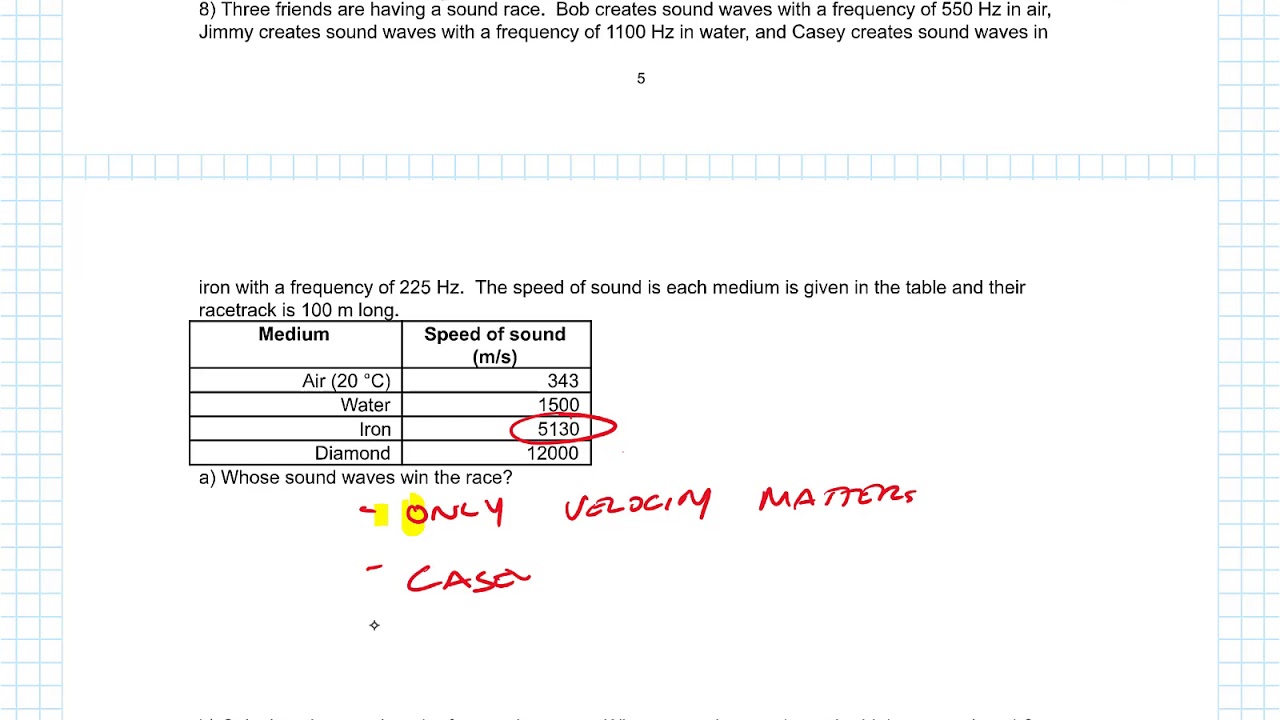 Physics 1 Wave On Solutions - YouTube