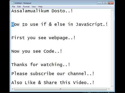 How to use if & else in JavaScript