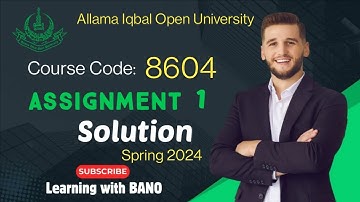 AIOU 8604 assignment 1 solution Spring 2024 | B.ed |  AIOU 8604 assignment 1 solution Spring 2024