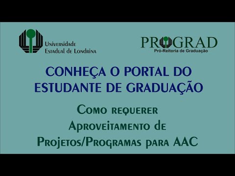 Como requerer Aproveitamento de Projetos/Programas para AAC