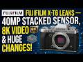 Fujifilm X-T6 Leaks — 40MP Stacked Sensor, 8K Video & Huge Design Changes!